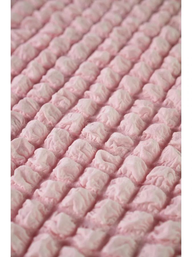 Чехол на угловой диван с оттоманкой левый угол,Пудра