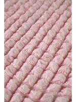 Чехол на угловой диван с оттоманкой левый угол,Пудра