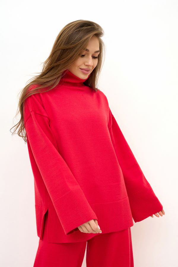 Костюм женский вязаный Конфетти [красный]