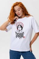 8580 футболка оверсайз женская [белый+сказка]