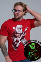 8581 футболка унисекс [красный+Д мороз с гитарой]