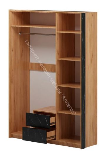 Шкаф 3-х дверный Ольга 4 Дуб золотистый/Креатель