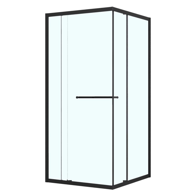 Душевое ограждение Azario MONAKO 90х90 сдвижная дверь, черный матовый AZ-L47-90-MB-CL