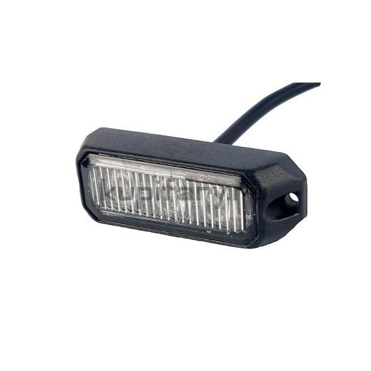 Светодиодная фара-вспышка стробоскоп оранжевая 3 диода 8 см 12-24 вольт ST13763