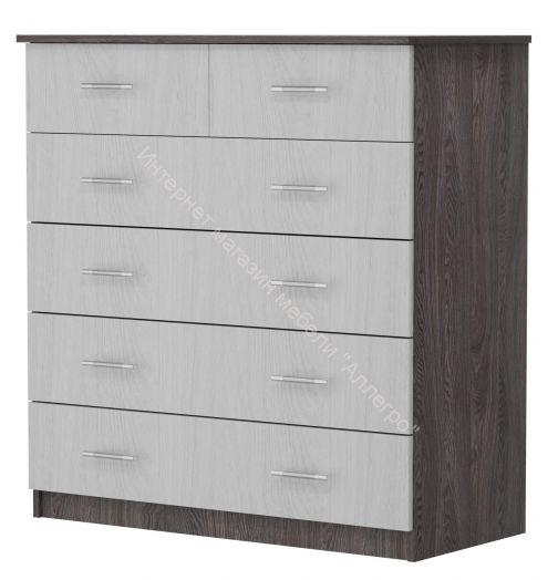 Комод -6 (Фант) Ясень анкор темный/ясень анкор светлый