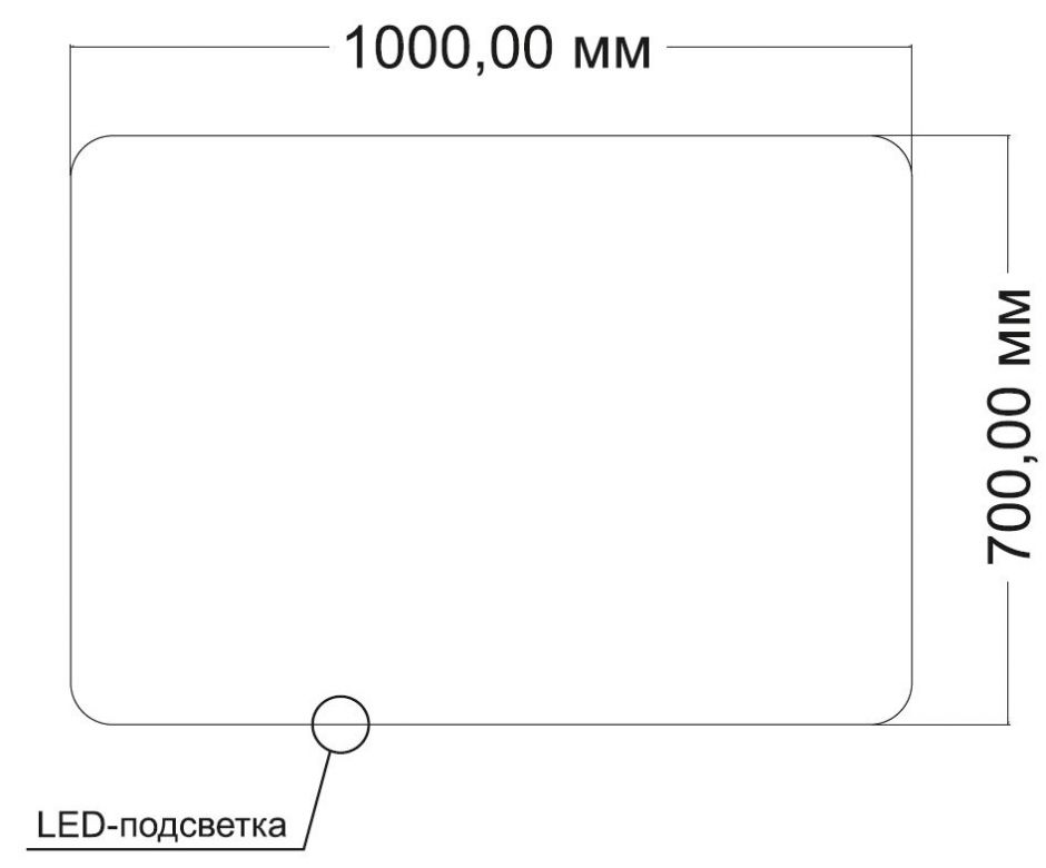 Зеркало прямоугольное Vincea VLM-3BE1007 100х70 см ФОТО