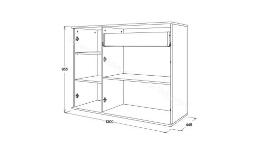 Комод - 10 (Фант) Ясень анкор темный/Ясень анкор светлый