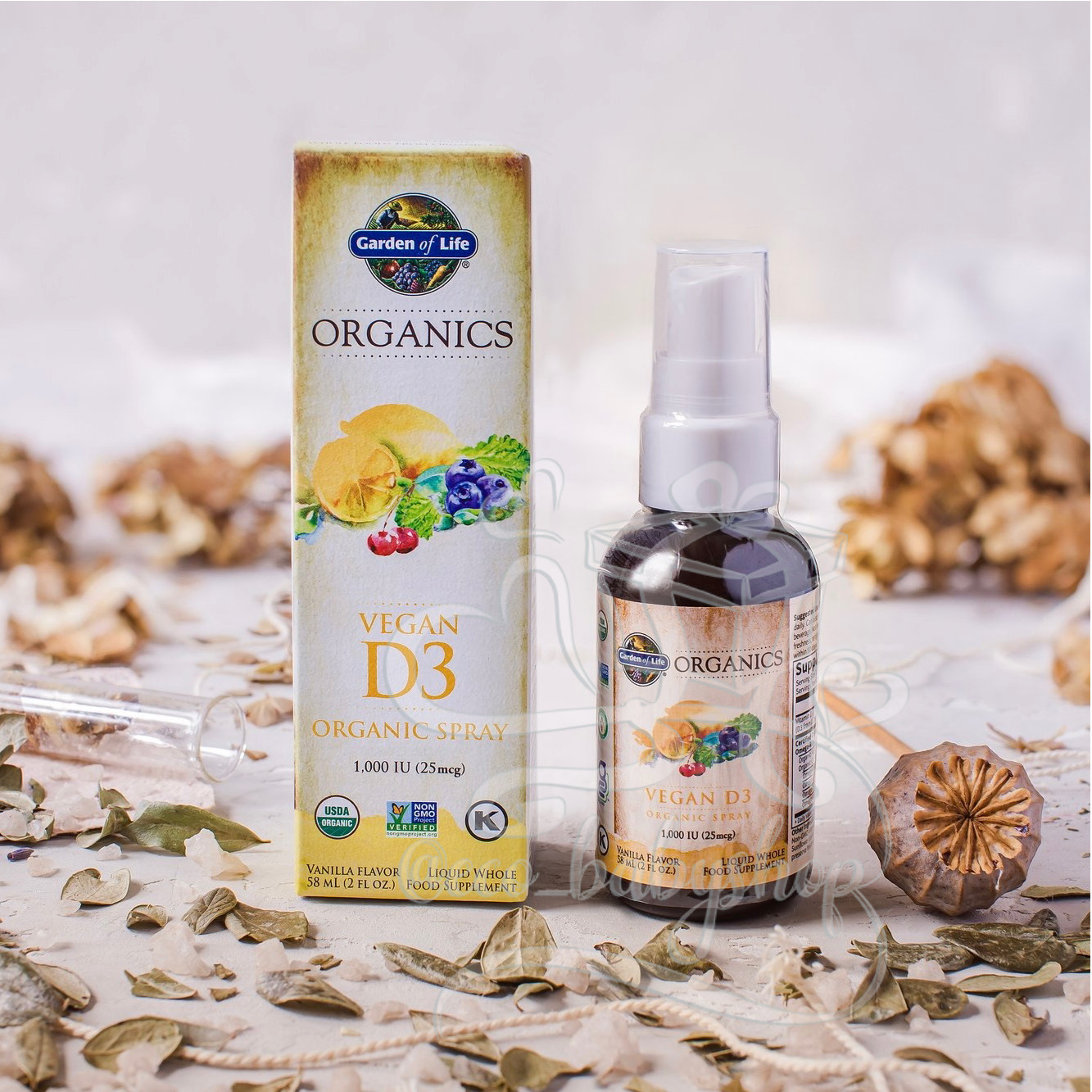 Веганский органический Д3 спрей Garden of Life