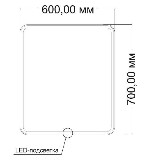 Зеркало прямоугольное Vincea VLM-3VC6007 60х70 см ФОТО