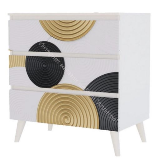 Комод - 2 (Фант) Белый/Круги
