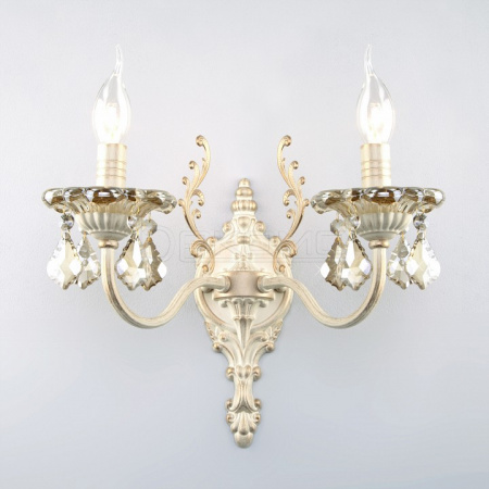 Бра Elisha 3281/2 белый с золотом/тонированный хрусталь Strotskis