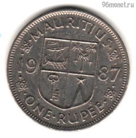 Маврикий 1 рупия 1987