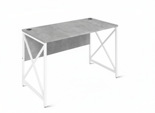 ЛОФТ-1 Стол рабочий (1200х600х750 мм) Бетон / Белый