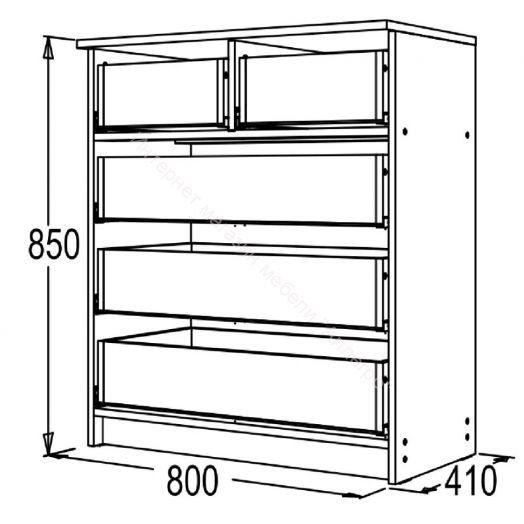 Комод - 8 (Фант) Ясень анкор темный/ясень анкор светлый