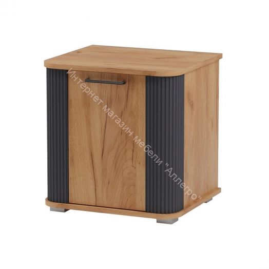 Тумба прикроватная Ольга 2 Дуб золотистый/Антрацит