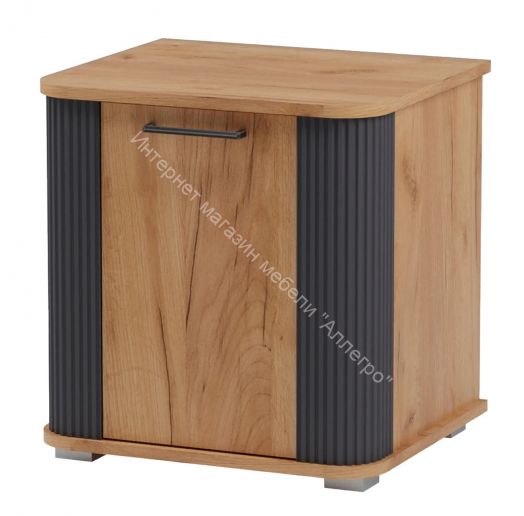 Тумба прикроватная Ольга 2 Дуб золотистый/Антрацит