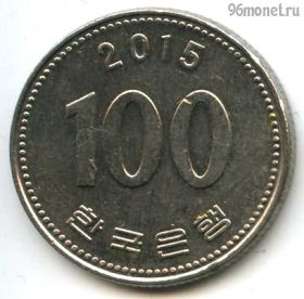 Южная Корея 100 вон 2015