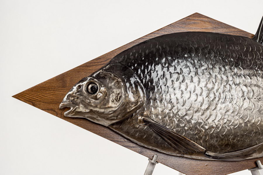 Лещ кованый. Скульптура настенная
