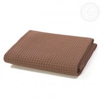 Полотенце вафельное банное Коричневое (Для бани и сауны)