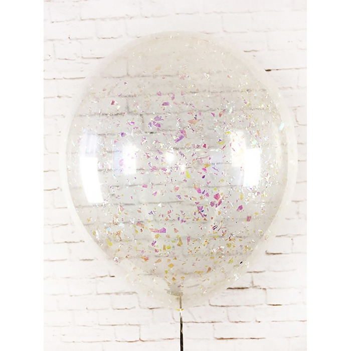 Конфетти голография белый