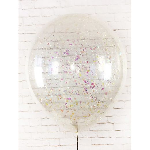 Конфетти голография белый