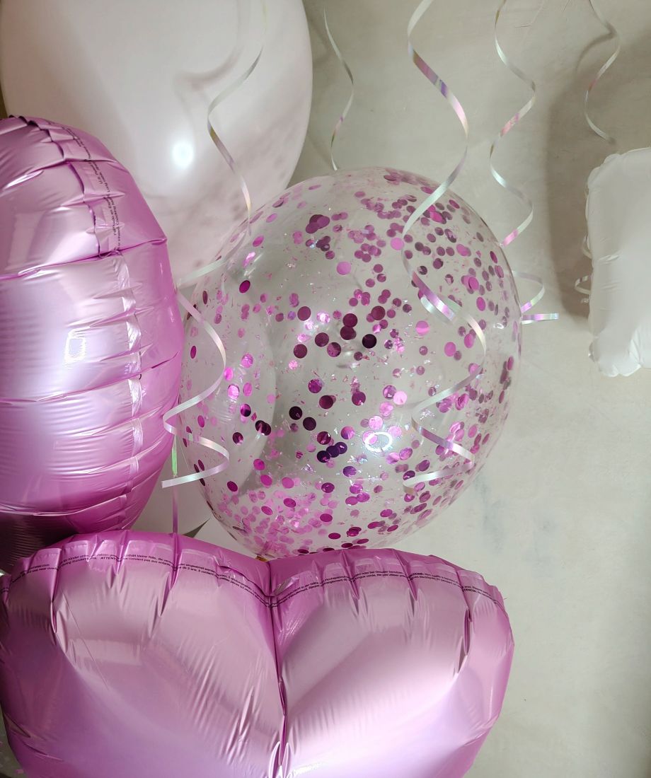 Конфетти розовый