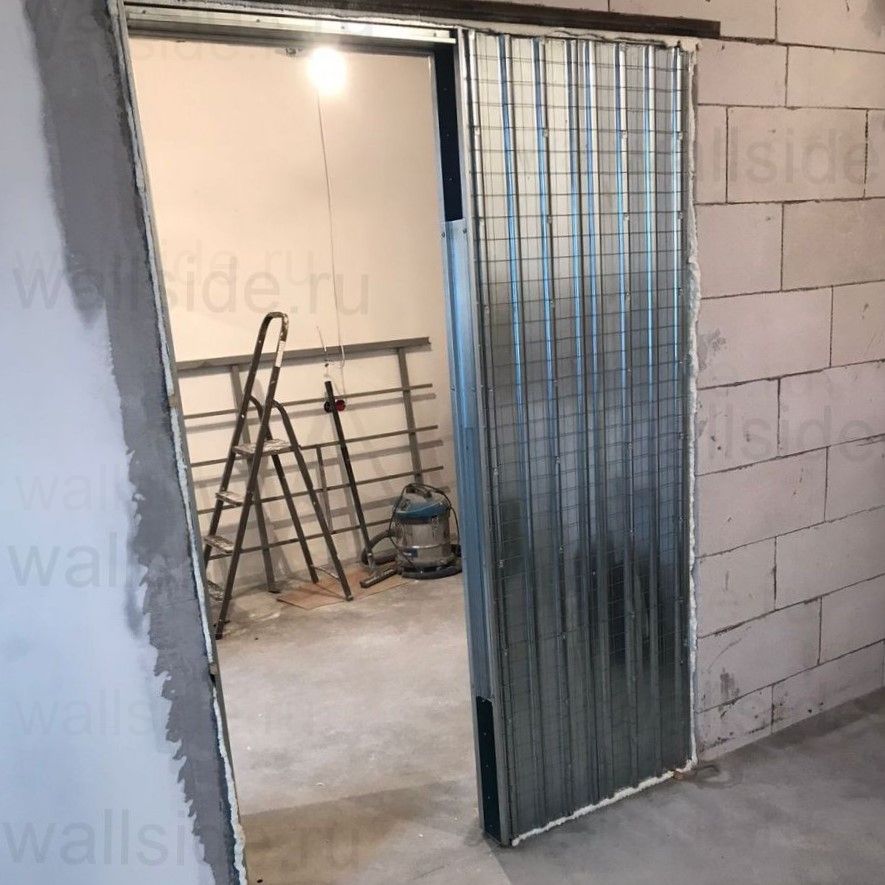 Пенал одностворчатый Штукатурка База высотой 2000 мм