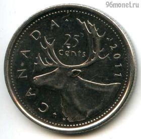 Канада 25 центов 2011