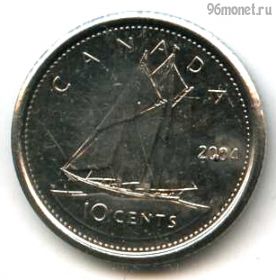 Канада 10 центов 2004 Р