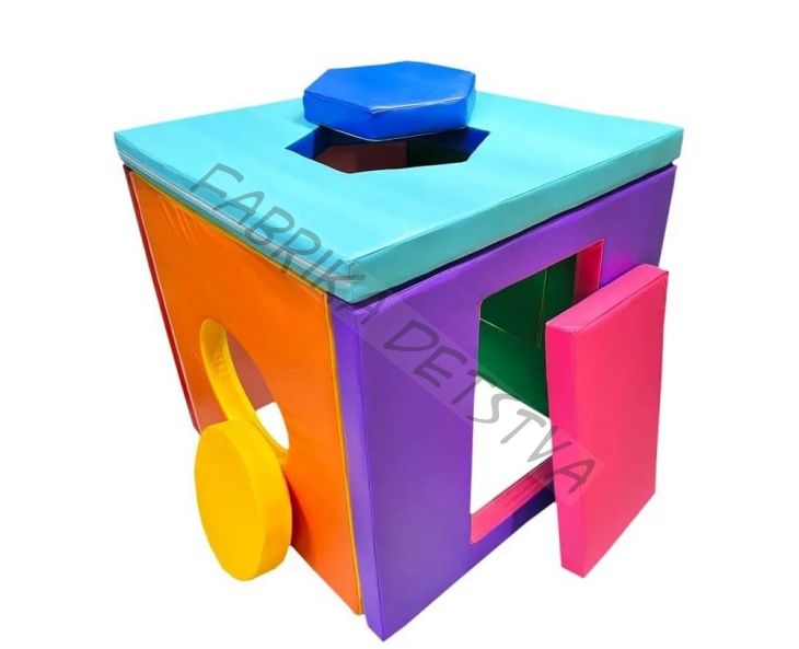 Игровой мягкий модуль Домик-Куб трансформируется в маты