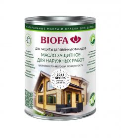 Масло Защитное Biofa 2043S 0.4л для Наружных Работ с Эффектом Сияния / Биофа  2043S