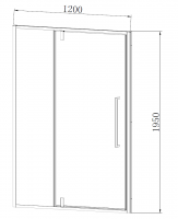 Распашная душевая дверь Vincea Slim-N VDP-4SN120 120х195 см схема 2