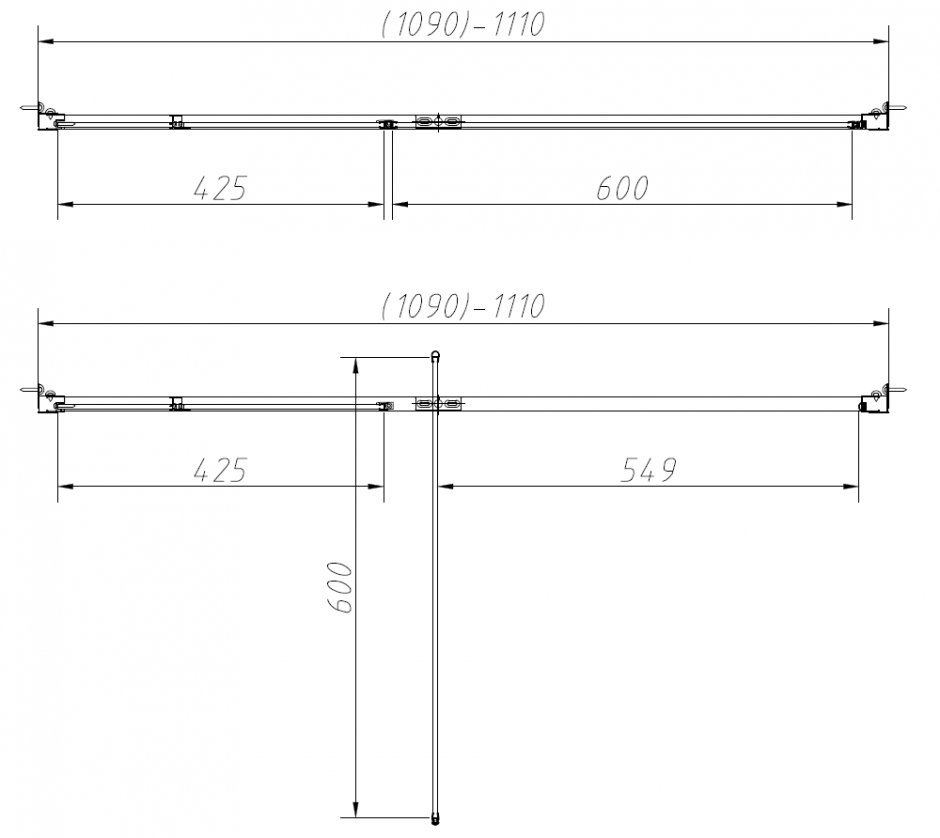 Распашная душевая дверь Vincea Slim-N VDP-4SN110 110х195 см ФОТО