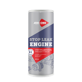 Присадка в моторное масло, стоп-течь двигатель Aim-One, 443 мл