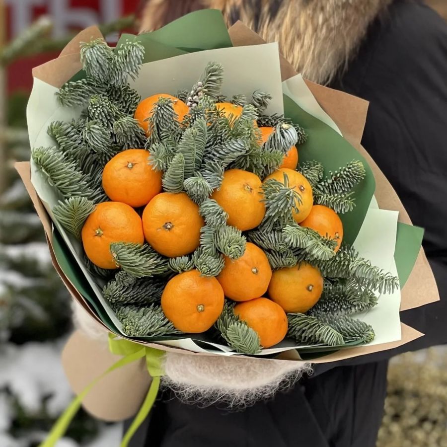 Букет "Зимние мандаринки"