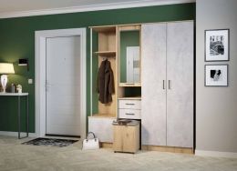 Прихожая Дуся УНИ 1.7 м (ш1700*г480*в2015мм) Дуб бунратти/цемент