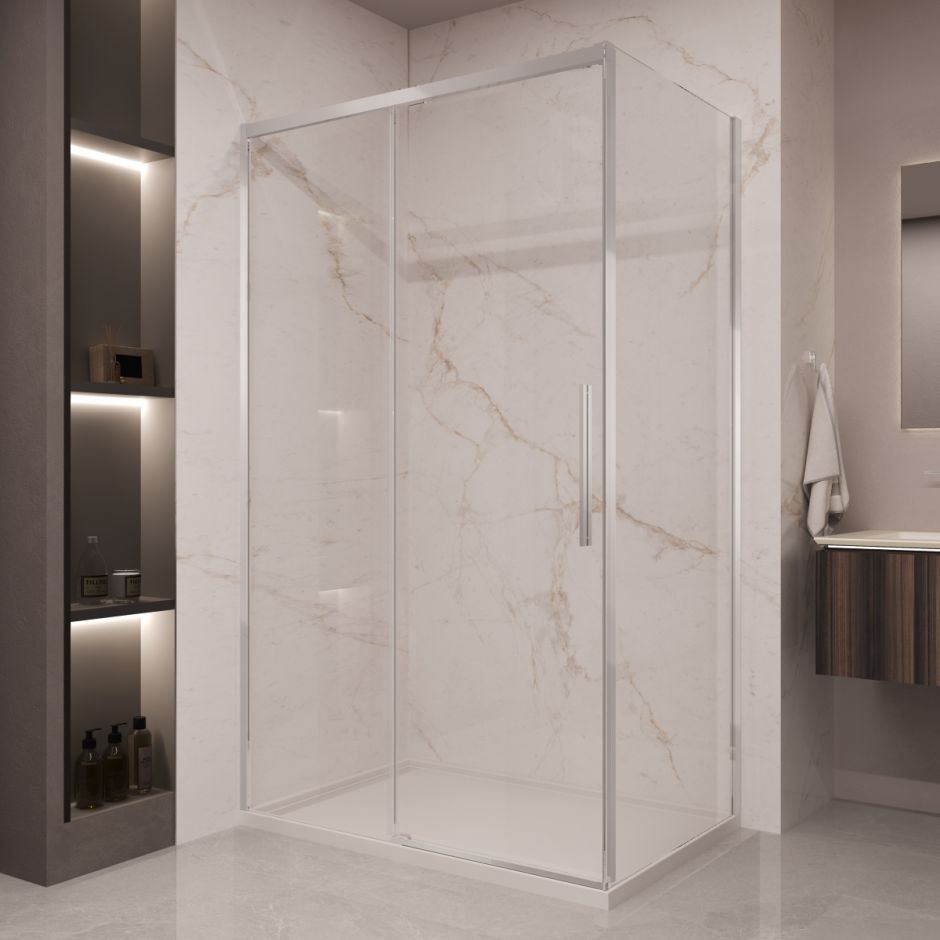 Прямоугольный душевой уголок Vincea Stella VSR-1ST8011CL 110х80 см ФОТО