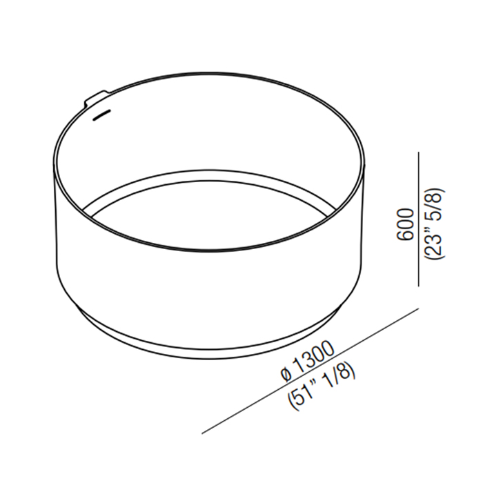 Круглая отдельностоящая ванна Agape In-Out AVAS1041ZL 130x130 см ФОТО