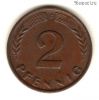 ФРГ 2 пфеннига 1966 F