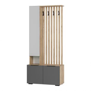 Прихожая Сандра ПР-03 (ш802*г350*в1826мм) Крафт/графит