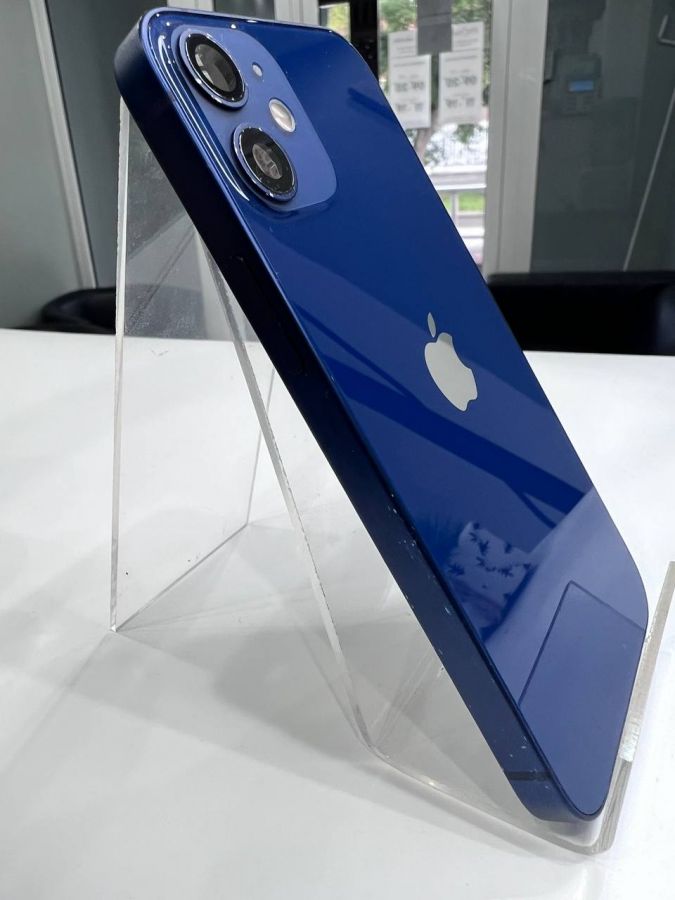 Apple iPhone корпус 12 mini сборе со шлейфами, стеклом камеры оригинал с разбора (снятый) глубокие царапины синий