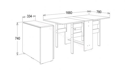 Стол тумба ЛДСП Фант Ясень анкор темный