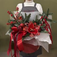 Новогодняя композиция в коробке N5