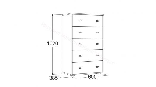 Комод Омега 18 Ясень анкор темный/ясень анкор светлый