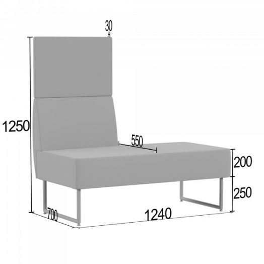 Диван Трион В двойной с половиной спинки