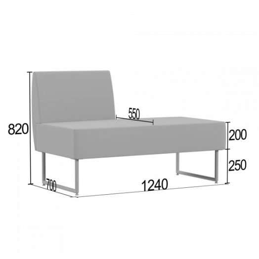 Диван Трион А двойной с половиной спинки