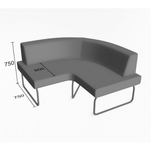 Секция угловая Слендер В 90° вогнутая