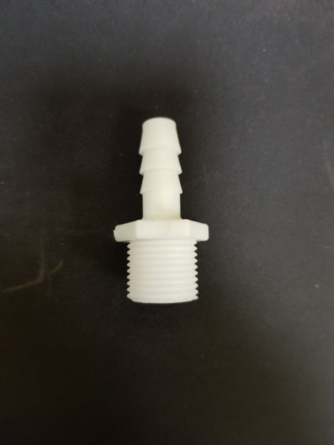 Штуцер для шланга 1/2 -> 10 мм 1 шт. Под врезку в канистру, в бак или любую емкость для шланга, для ПВХ трубки