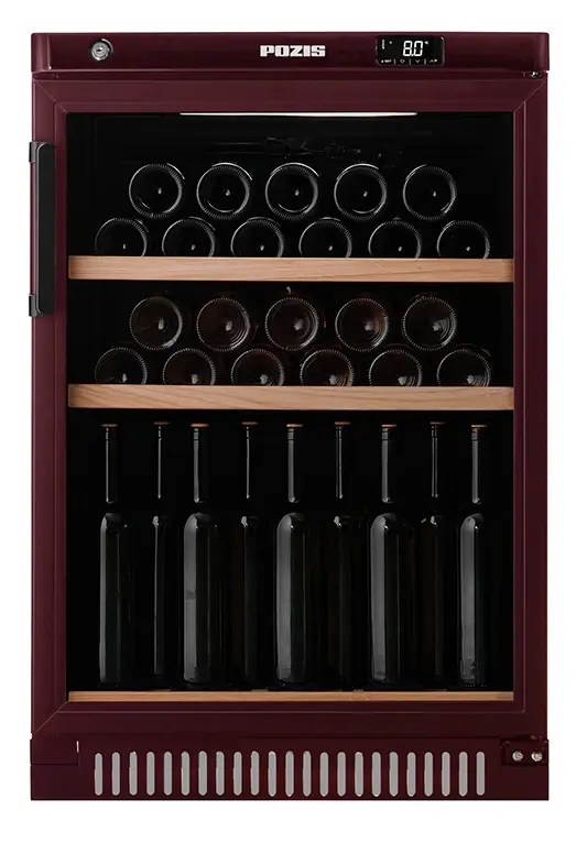 Винный шкаф монотемпературный Pozis ШВ-39 вишневый