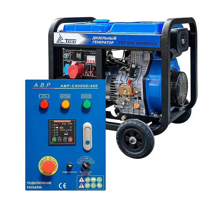ТСС SDG 8000EH3A дизельный генератор с блоком АВР ТСС АВР-С 8000D/400 100051/190138